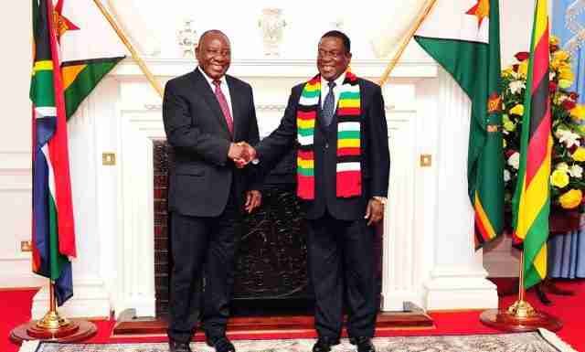 Zim, SA consider loans for Zimbabwe companies, extension of central bank facility Cyril Ramaphosa Emmerson Mnangagwa Zimbabwe